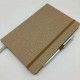 Hardcover hardcover grooved mounted notebook with eco-friendly cloth binding, gold-stamped logo on the cover, and white double-adhesive eye protection paper