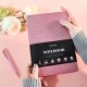 Glittery girly glossy notebooks with exquisite artistic straps and creative personalization Glittery girly glossy notebooks with exquisite artistic straps and creative personalization