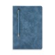Factory-made A5 notebook set with pen and mounting, pure white offset paper, inner pages with customizable logos and magnetic attachments.