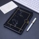 Marble-printed notebook with round gold magnetic clasp, factory-customized logo embossing Marble-printed notebook with round gold magnetic clasp, factory-customized logo embossing