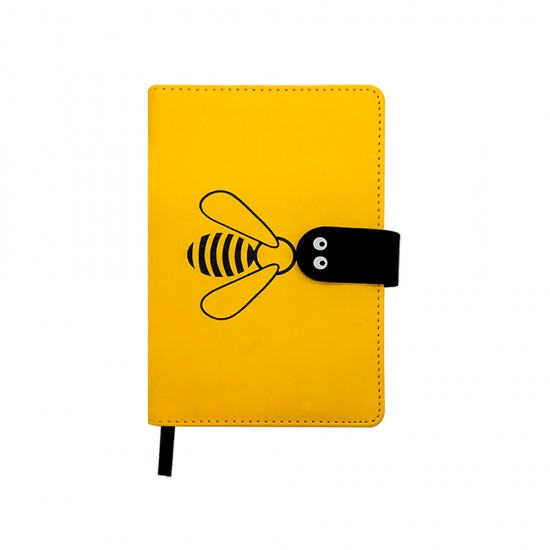 Customized Little Bee notebook with skin-feel material and digitally printed patterns, a girly, portable, and lined grid notebook Customized Little Bee notebook with skin-feel material and digitally printed patterns, a girly, portable, and lined grid notebook