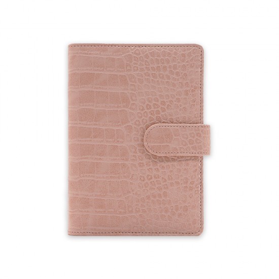 7-inch crocodile-print loose-leaf notebook in macaron color, custom factory logo.