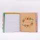 Factory-produced, mass-produced A5 hardcover, grooved, and mounted notebooks, cloth-bound, and veneered, with gold-stamped logos.