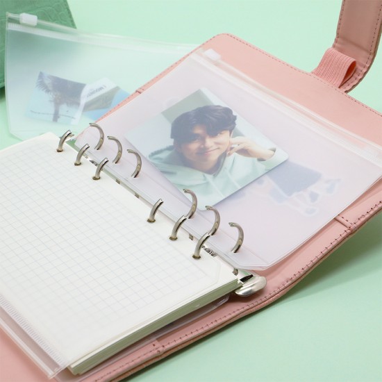 7-inch crocodile-print loose-leaf notebook in macaron color, custom factory logo.