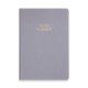 Business notebook with business card pocket on the cover, elastic pen holder, and acid-free paper with printed inner pages