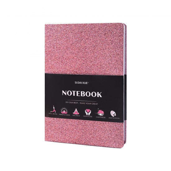Glittery girly glossy notebooks with exquisite artistic straps and creative personalization Glittery girly glossy notebooks with exquisite artistic straps and creative personalization